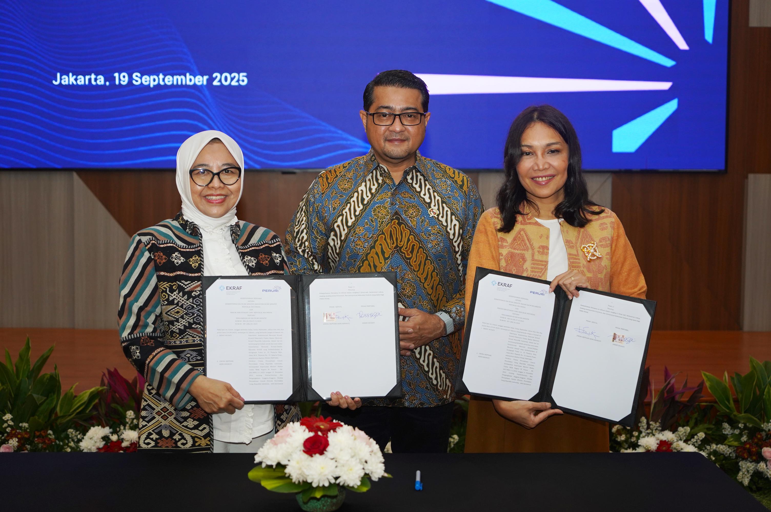 PERURI bersama Kementerian Ekonomi Kreatif Jalin Sinergi Digitalisasi untuk Perkuat Ekosistem Ekonomi Kreatif Nasional