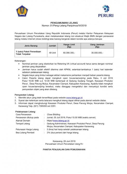 Pengumuman Lelang Panjulmus